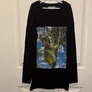 POL Black Long Sleeve Tee with Koala Design